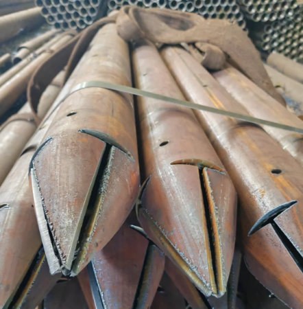 汉中出尖打孔加工无缝注浆钢花管注浆管厂家